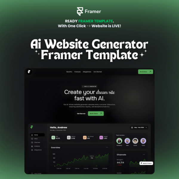 Modern AI Website Generator Framer Template