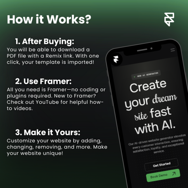 Modern AI Website Generator Framer Template - Image 3